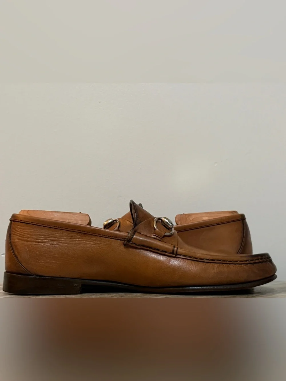 GUCCI 1953 Horsebit Tan Ombre Leather Loafer 7 / 7.5 US Jordaan Brown $1100